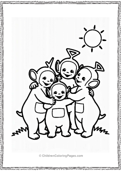 Teletubbies Teletubbies Group Hug Under The Sun Free PDF Printable