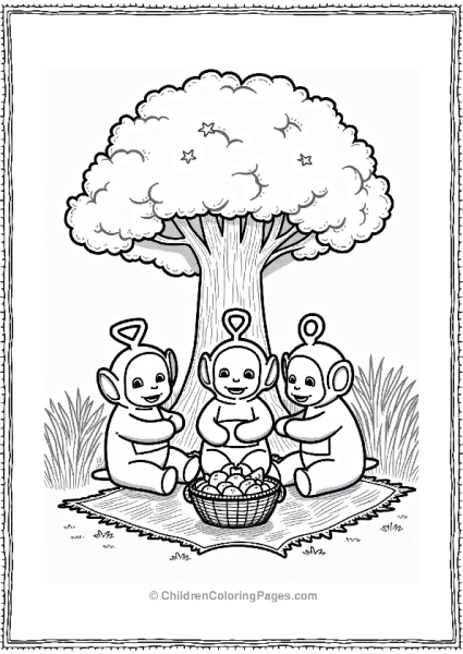 Teletubbies Teletubbies Picnic Under A Tree Free PDF Printable