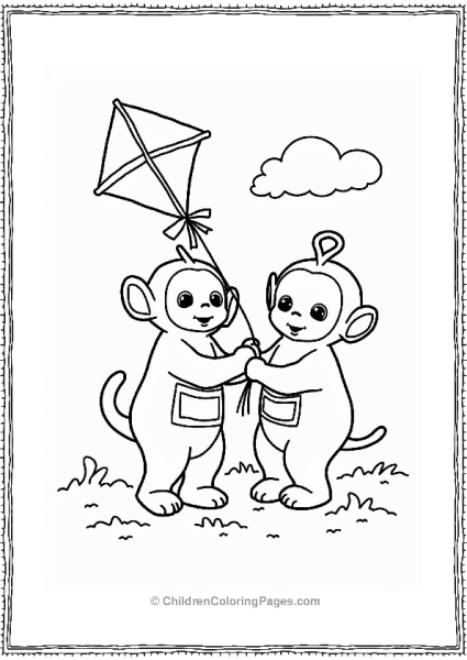 Teletubbies Teletubbies Po And Laa Laa Flying A Kite Free PDF Printable