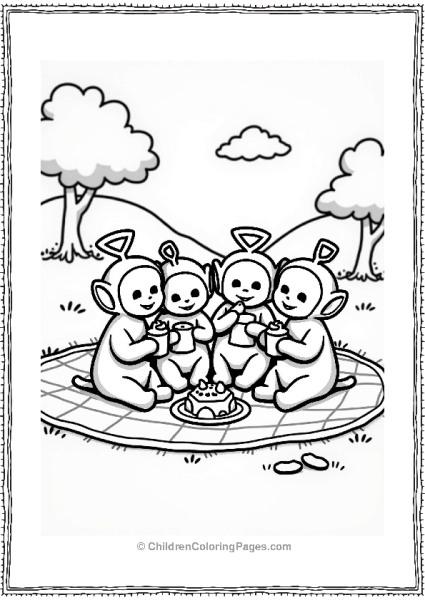 Teletubbies Teletubbies Sharing Custard Treats Free PDF Printable