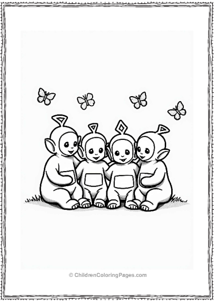 Teletubbies Teletubbies Sitting Together In A Circle Free PDF Printable