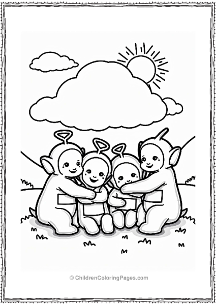 Teletubbies Teletubbies Snuggling Under A Fluffy Cloud Free PDF Printable