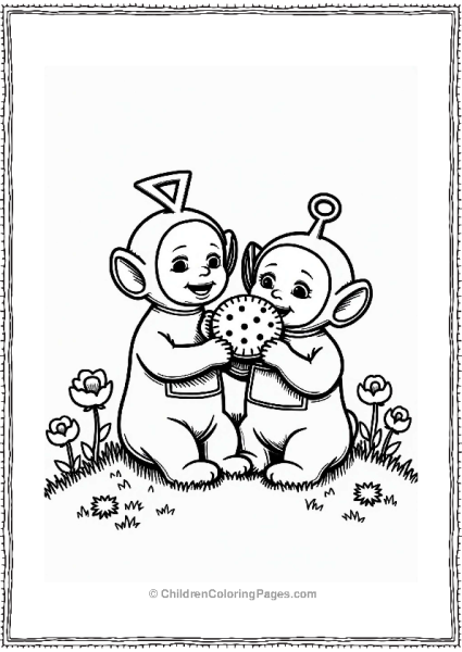 Teletubbies Tinky Winky And Dipsy Sharing A Snack Free PDF Printable