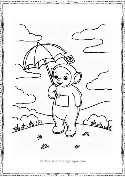 Teletubbies Tinky Winky At Sunset Free PDF Printable