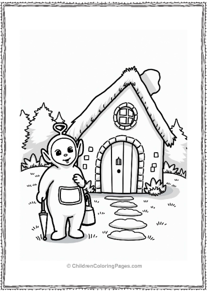 Teletubbies Tinky Winky In A Cozy Cottage Free PDF Printable