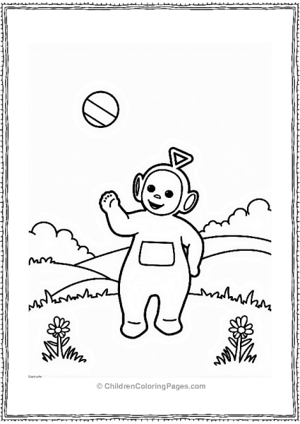 Teletubbies Tinky Winky Playing Catch Free PDF Printable