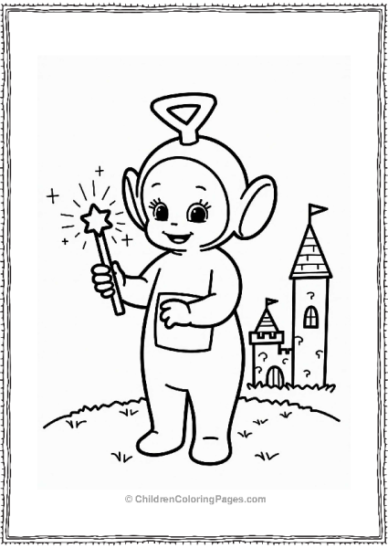 Teletubbies Tinky Winky With A Magic Wand Free PDF Printable