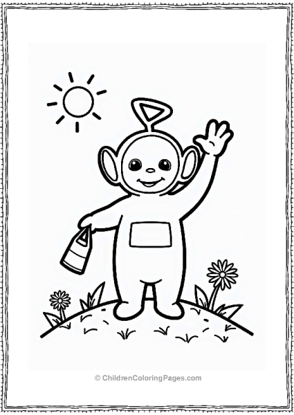 Teletubbies Tinky Winky With His Red Bag On A Hill Free PDF Printable