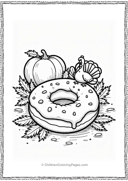 Thanksgiving Turkey Donut Free PDF Printable