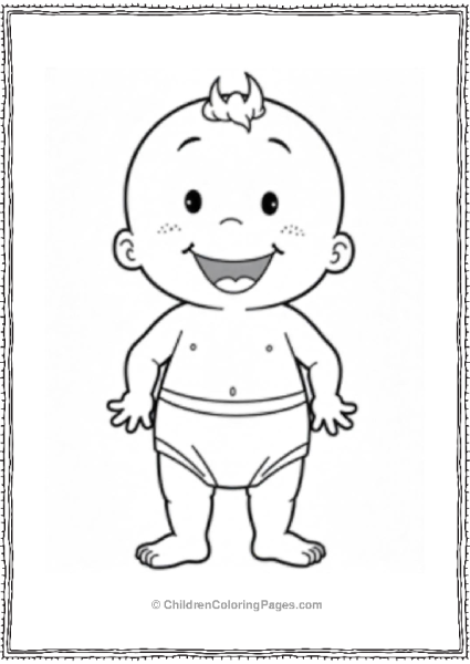 Tommy Pickles With His Iconic Diaper Rugrats Free PDF Printable