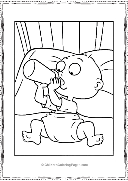 Tommy Pickles With His Bottle Rugrats Free PDF Printable