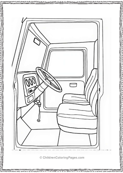 Tow Truck Cab Interior Free PDF Printable