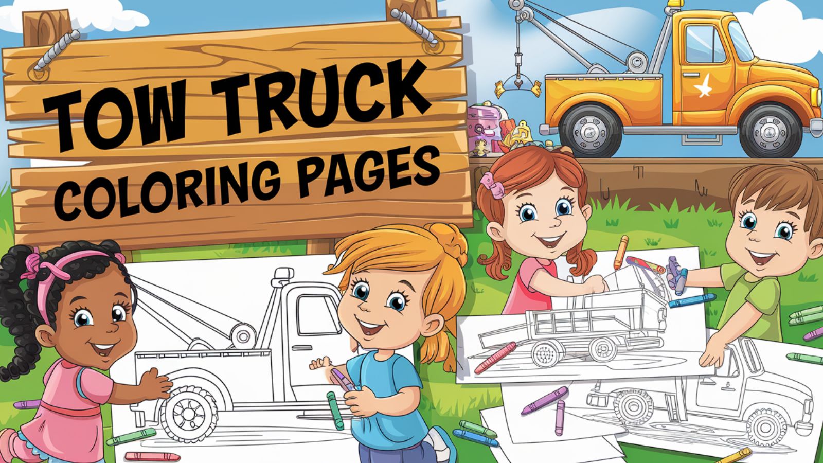 Tow Truck Coloring Pages – Download Free PDF Printables 🚛🚚🚘🏗️