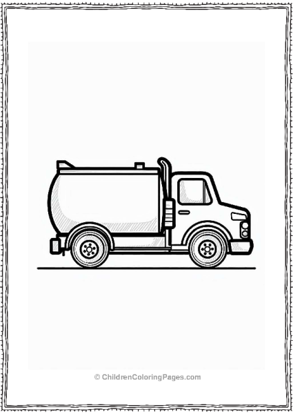 Tow Truck Fuel Tank Illustration Free PDF Printable