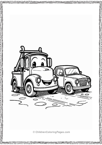 Tow Truck Offering Help Free PDF Printable