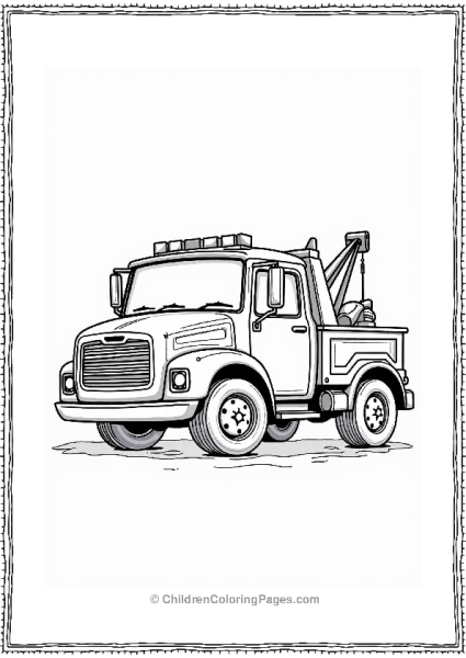 Tow Truck Storage Compartment Illustration Free PDF Printable