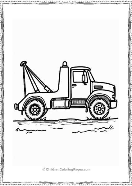 Tow Truck Tow Bar Close Up Free PDF Printable