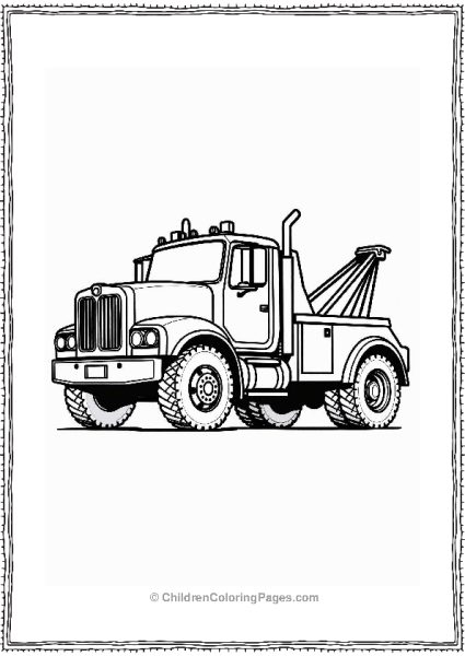 Tow Truck Wheels And Chassis Close Up Free PDF Printable