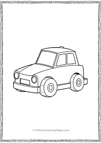 Toy Car Made From Blocks Free PDF Printable