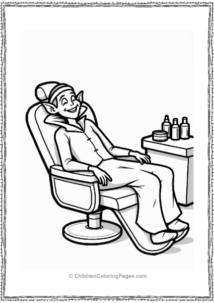 Vampire Enjoying A Facial Treatment Free PDF Printable