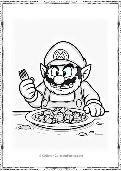 Wario Tasting A Bizarre Dish Free PDF Printable