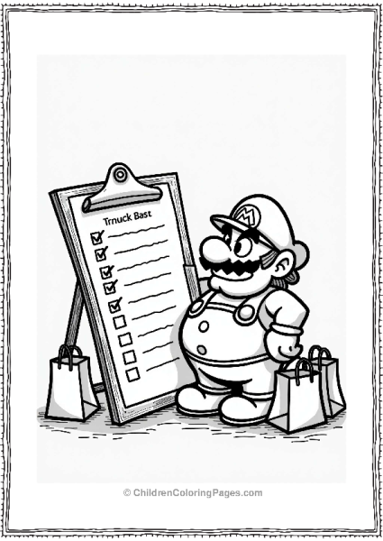 Wario’s Amusing Shopping List Free PDF Printable