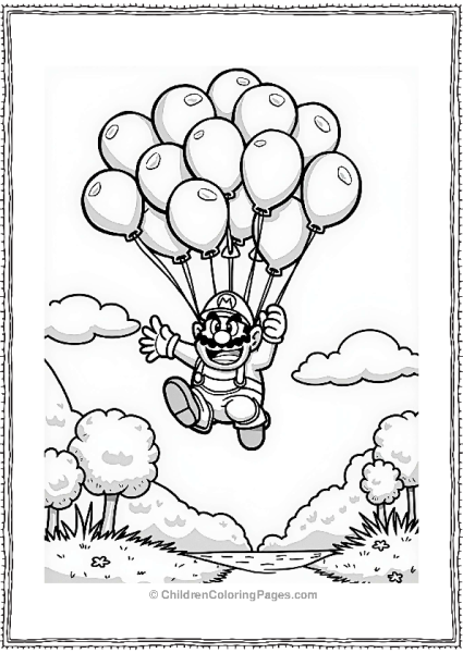 Wario’s Balloon Adventure In The Park Free PDF Printable