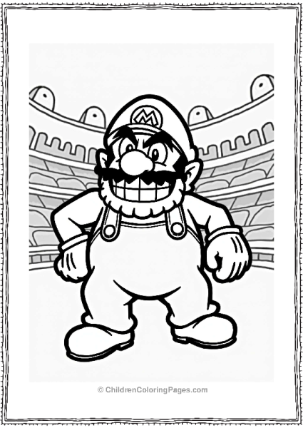 Wario’s Challenge Accepted In Colorful Arena Free PDF Printable