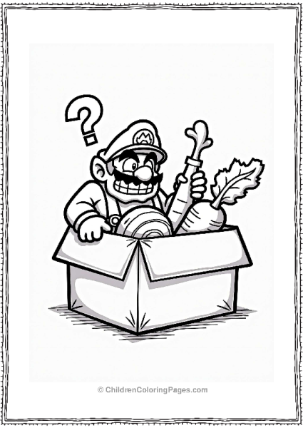 Wario’s Curiosity About The Mystery Box Free PDF Printable