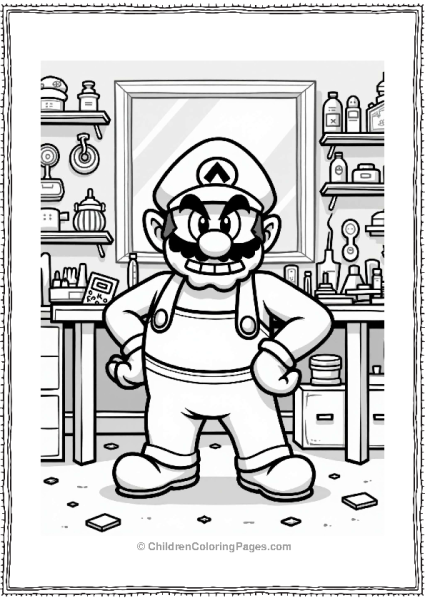 Wario’s Gadget Workshop Scene Free PDF Printable