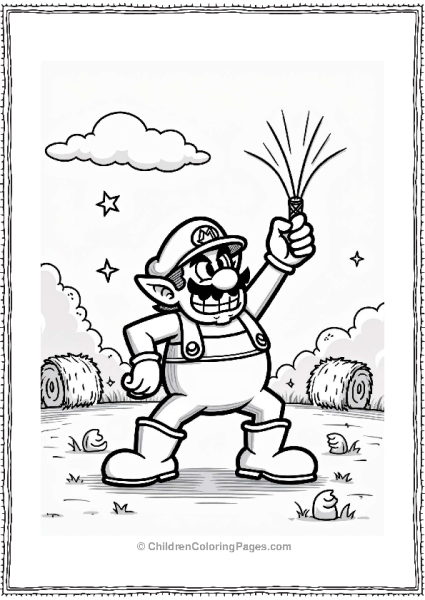 Wario’s Lasso Trick In The Field Free PDF Printable