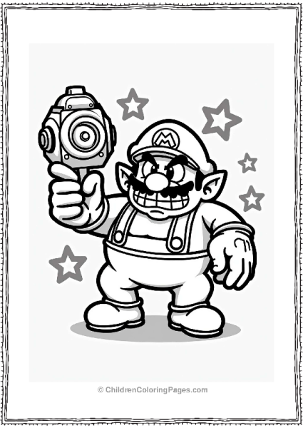 Wario S Wacky Invention Illustration Free PDF Printable