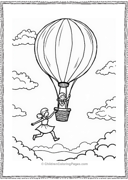 Peter Pan Wendy’s Dream Balloon With Peter Pan Free PDF Printable