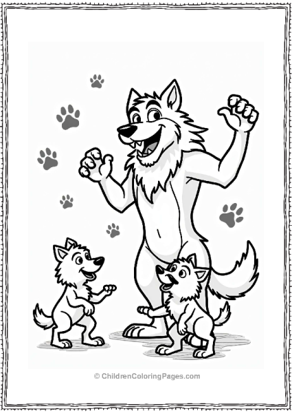 Werewolf Family Dancing Together Free PDF Printable