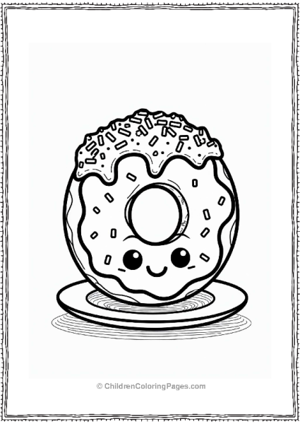 Whimsical Donut With Colorful Icing Free PDF Printable