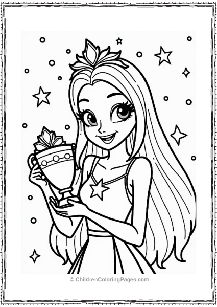 Winx Club Aisha’s Victory Celebration Under A Starry Sky Free PDF Printable