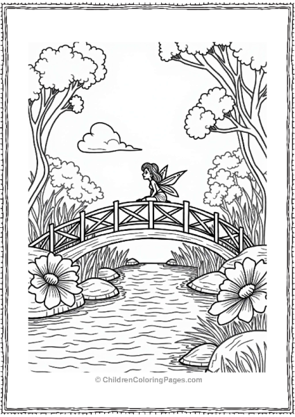 Winx Club Fairy Bridge Over Stream Free PDF Printable