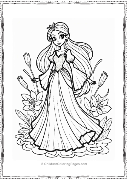 Winx Club Fairy In A Flowing Dress Free PDF Printable