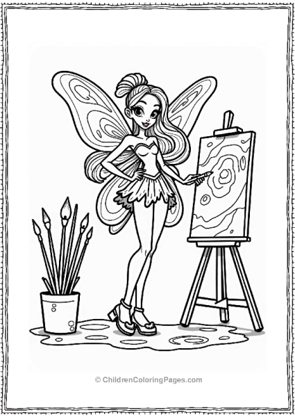 Winx Club Fairy In Art Studio Free PDF Printable