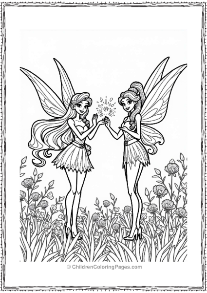 Winx Club Flora And Bloom In A Magical Garden Free PDF Printable