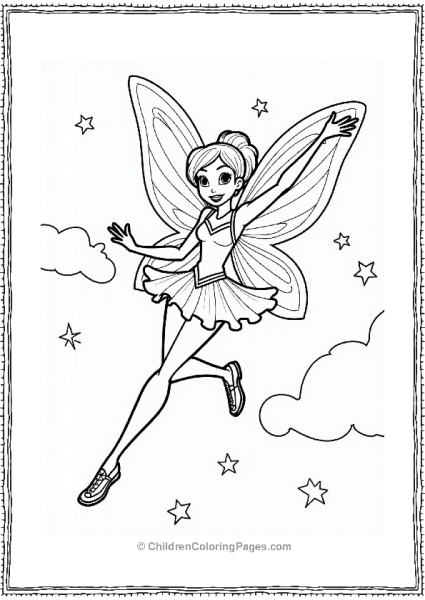 Winx Club Flying Class Above Alfea Free PDF Printable