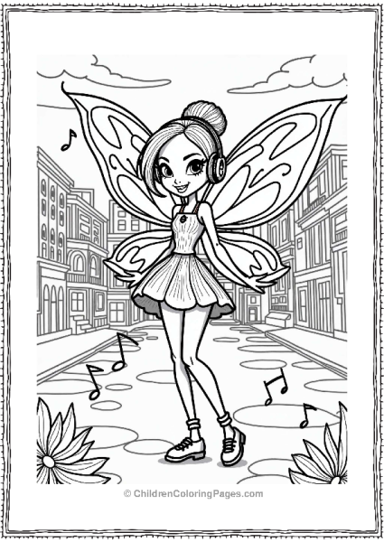 Winx Club Musa’s Music Transformation In A Vibrant City Free PDF Printable