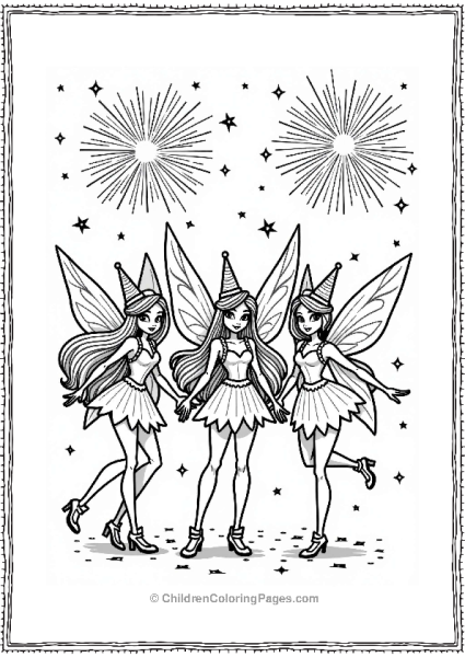 Winx Club New Year Celebration Free PDF Printable