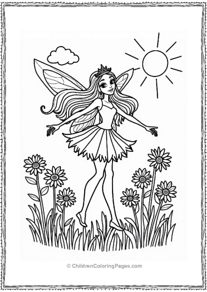 Winx Club Stella Fairy In A Sunny Meadow Free PDF Printable