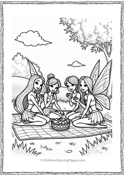 Winx Club Winx Fairies Having A Picnic Free PDF Printable