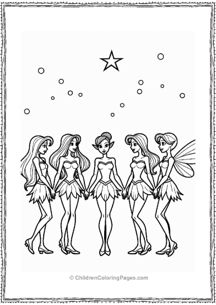 Winx Club Winx Fairies Under Starry Sky Free PDF Printable