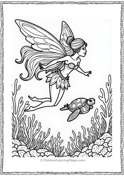 Winx Club Winx Fairy Swimming Among Coral Reefs Free PDF Printable