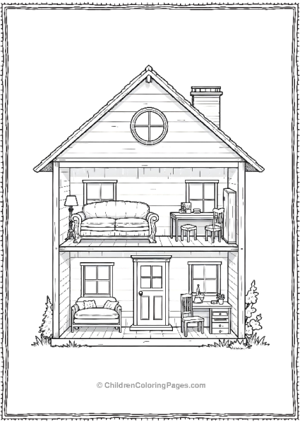 Wooden Dollhouse Free PDF Printable