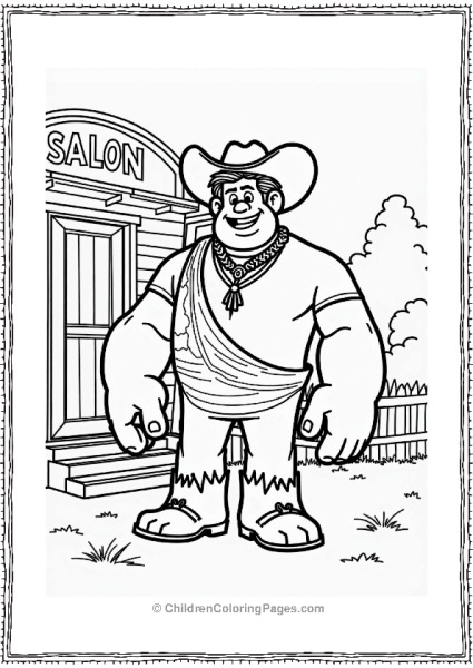 Wreck It Ralph As A Cowboy Free PDF Printable