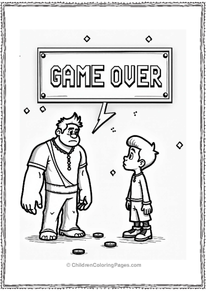 Wreck It Ralph Game Over Scene Free PDF Printable